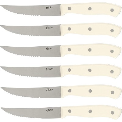Evansville 14 Piece White Stainless Steel Cutlery Set with Wood Block
