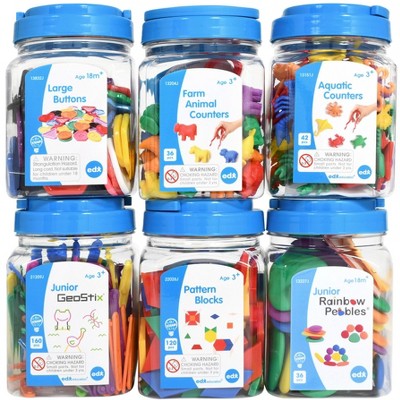 EDX Education Counting & Sorting Mini Jar Manipulatives Set