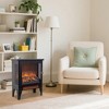 ChicFurnit Indoor Fireplaces 17" Freestanding Fireplace Fireplace Heater with Realistic Flames for Living Room, Black, 17.16"*11.02"*17.32" - 2 of 4