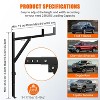 Heavy-duty steel truck rack with 19-34" adjustable width and 44.5-49.5" height. 250lb capacity for kayaks, surfboards, ladders and lumber. - 3 of 4