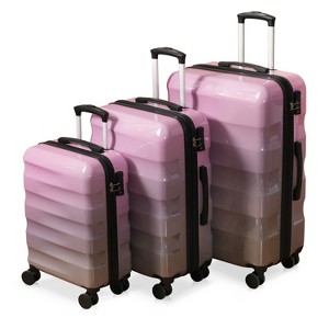 MAYEERTY 20 Inch Carry On Luggage 2 Piece Set, Glossy Hardshell