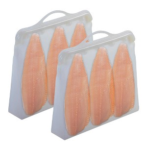 Reusable Silicone Food Storage Bags 2Pack Multipurpose 1 Gallon Storage Bag, Dishwasher Safe, Plastic and BPA Free Innovative Technology Products Corp - 1 of 4