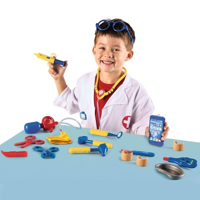 19-Piece Colorful Plastic Doctor Play Set with Case