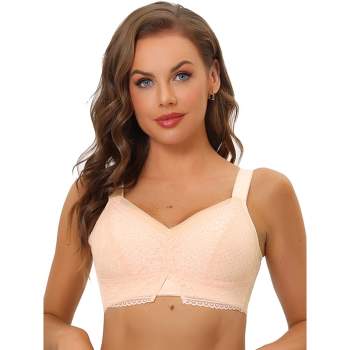 Curvy Couture Women's Solid Sheer Mesh Full Coverage Unlined Underwire Bra  Chocolate 38C