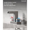 YAWWALK Centerset Double Handle Bathroom Faucet with Waterfall Spout (Valve Included) - 4 of 4
