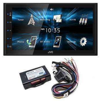 JVC KW-M150BT Digital Media Receiver featuring 6.8" WVGA Capacitive Monitor with PAC SWI-CP2 Steering Wheel Interface