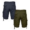 Galaxy By Harvic 2-Pack Men's Vintage Cotton Cargo Belted Shorts (Sizes, 30-42) - 2 of 3