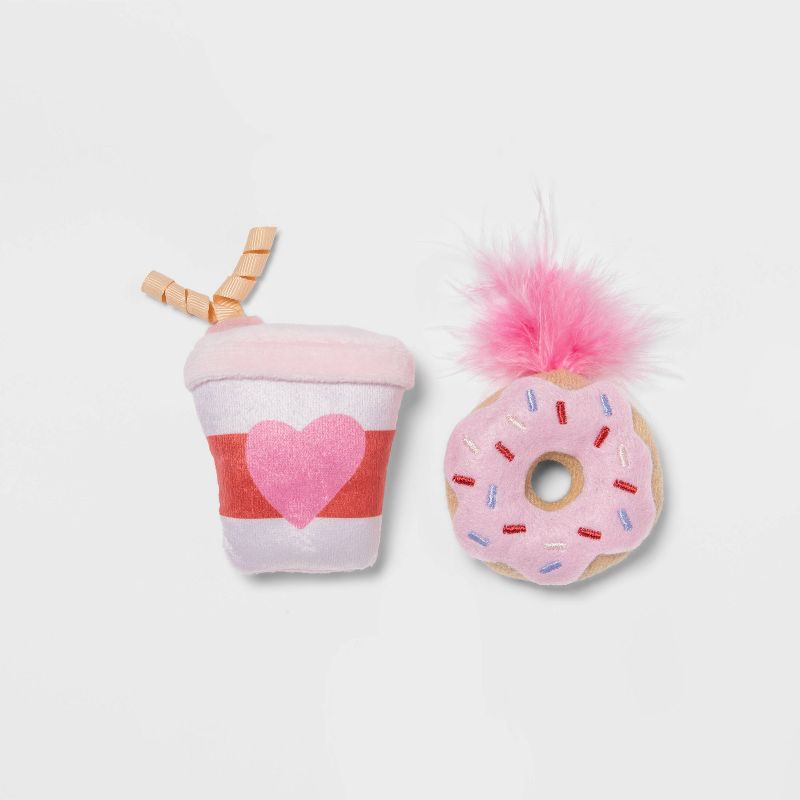 Coffee &#38; Donut Cat Toy Set - 2pk - Boots &#38; Barkley&#8482;, 1 of 6