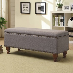 Large Storage Bench with Nailhead Trim - HomePop - 1 of 4