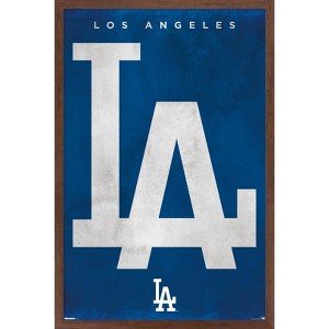 Trends International MLB Los Angeles Dodgers - Logo 25 Framed Wall Poster Prints - 1 of 4