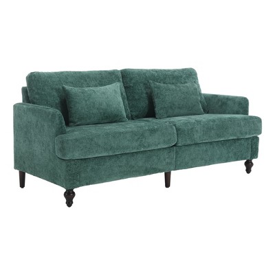 TiramisuBest Mid Century Modern chenille Fabric Loveseat sofa, Modular Sectional Sofa with Storage, Sideboard Buffet Style Design for Living
