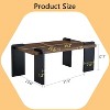 Wooden Coffee Table with Light Wood Grain Texture, Modern Side Table for Balcony Bedroom Living Room Home Office - 2 of 4