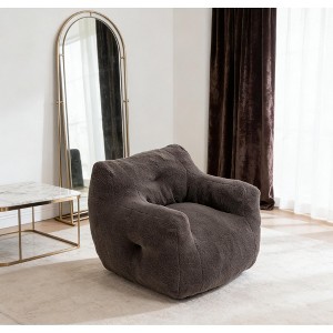 Airsurfer Plush Teddy Bean Bag Seats Oversized Cozy Lazy Sofa Armchair with High-Density Foam, Ergonomic Sofa for Living Room, Bedroom - 1 of 4