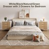 Homhougo Modern 3 Drawer Dresser for Bedroom, Wood Chest with Gold Handle and Large Drawers for Living Room, Hallway, Entryway - 4 of 4