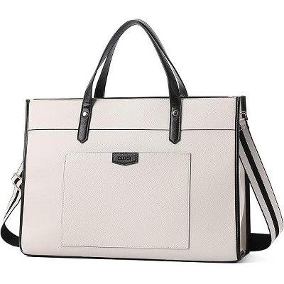 CLUCI Laptop Tote Bag for women 15.6 inch Computer Briefcase Leather Work Shoulder Bags Handbag for Office,School,Travel