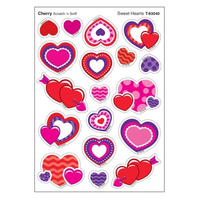 Trend Sweet Hearts/Cherry Mixed Shapes Stinky Stickers, 72 Count (Pack of 6)
