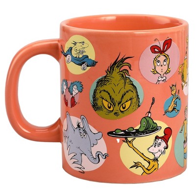 Dr. Seuss The Grinch Face Holiday Coffee Mug Cup 16 Oz Green