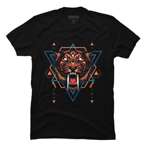 Men's Design By Humans Saber tooth sacred geometry By SyndicateStudio T-Shirt - 1 of 4
