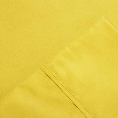 King Size Yellow Solid Microfiber Sheet Set with Deep Pockets