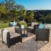 GDFStudio Venice Outdoor Wicker Club Chairs with Cushions (Set of 4) - 2 of 4