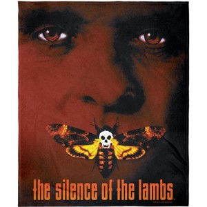 Intimo MGM The Silence of the Lambs Horror Super Soft And Cuddly Plush Fleece Throw Blanket Black - 1 of 3