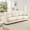 Three-Seater Modular Sectional Sofa - Chenille Fabric Couch with Tufted Backrest, Ergonomic Design & Wooden Base - 2 of 4