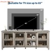 PB Board and MDF Board Sliding Clear Glass TV Cabinet Set w/ Large Size, Push-Pull Type Easy Assembly - 4 of 4