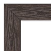 32" x 32" Non-Beveled Bridge Black Wood Wall Mirror - Amanti Art: Modern Square Design, Includes Mounting Hardware - 3 of 4