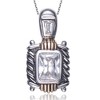 Guili Sterling Silver Cubic Zirconia Crest Necklace - 2 of 2