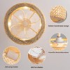 Ludomide Boho Caged Ceiling Fan, Woven Rattan Ceiling Fan with Lights, Farmhouse Low Profile Fandelier for Bedroom Kitchen Living Room - 4 of 4