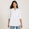 Lands' End Women's Oversized Oxford Button Front Shirt - 4 of 4