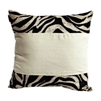 Slickblue Decorative Linen Throw Pillow - Stylish Patchwork Floor Cushion, 19.7"x19.7", 8 Design Options