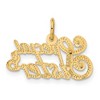 Black Bow Jewelry 14k Yellow Gold Special Sister Charm or Pendant, 21mm - 3 of 4