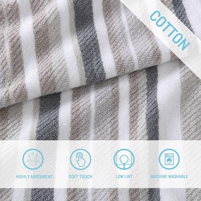 Ocean Bay Gray Cotton 3-Piece Towel Set