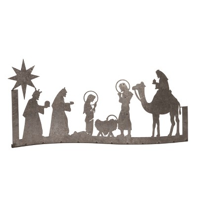 Transpac Metal Die Cut Nativity Scene Home Decorations Christmas