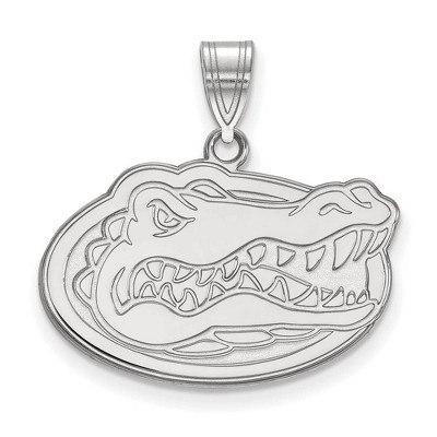 Black Bow Jewelry 10k White Gold Florida Gators NCAA Medium Pendant