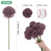 Unique Bargains Plastic Silk Durable Artificial Chrysanthemum Ball Flowers 11" - 3 of 4