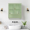 Dexmalle 23.62"Glass Doors Modern Two-door Wall Cabinet - 3 of 4