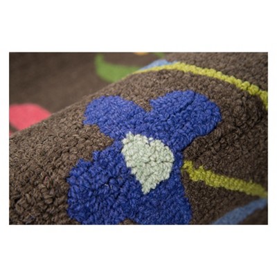 Brown Hand-Tufted Wool Runner Rug, 2'3" x 8'