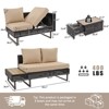 Maggift Patio Seating Sets, Comfort Poolside Seating Set with Cushion and Durable Frame, for Lawn Backyard, Brown,136.21"*70.27"*46.98" - 4 of 4