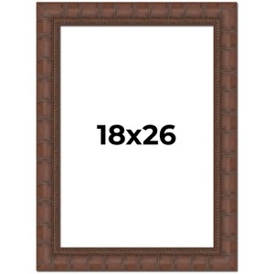 PosterPalooza | 18x26 Wide Bamboo Picture Frame, UV Acrylic, 4 Finishes - Brown, Black, Silver, and Natural - 1 of 4