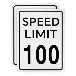 Unique Bargains Aluminum Weather Resistant Waterproof Rust Free Traffic Sign 2 Pcs - 1 of 4