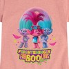 Girls' - Trolls - Poppy Satin Chenille Frighteningly Fab Boo Lous Fitted Short Sleeve Graphic T-Shirt - 2 of 4
