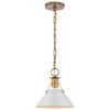 Nuvo Lighting Outpost 1 - Light Pendant in  Matte White/Burnished Brass - 3 of 4