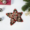 Unique Bargains Christmas Brooches YNCP3199 Five-pointed Star Alloy Dripping Wax Multicolor 1.97"x1.77" 1 Pc - 2 of 4