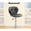 PAGED Adjustable Counter and Bar Stools,Swivel Counter Stools with Footrest,PVC Upholstery Barstools with Chrome Base,Set of 2 - 2 of 4