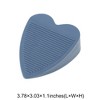 Unique Bargains Door Stop Heart-Shaped Door Stopper PU Rubber Bluish 3.78"x3.03"x1.1" 1 Pc - 3 of 4