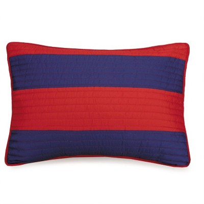 Lavelle Red and Blue Reversible Full Microfiber Quilt Set