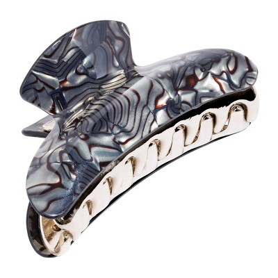 L. Erickson Large Laminated Jaw Hair Clip - Onyx