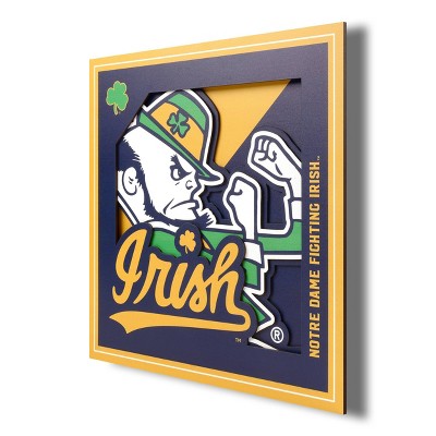 NCAA Notre Dame Fighting Irish 3D Logo Series Wall Art - 12"x12"